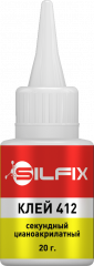 Клей цианоакрилатный SILFIX 412 флакончик, 20 гр.